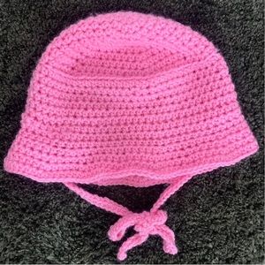 Light Pink crochet bucket hat
